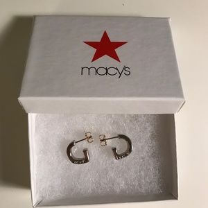 DKNY Silver Hoop Earring